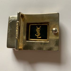 Yves Saint Laurent YSL vintage gold  belt buckle